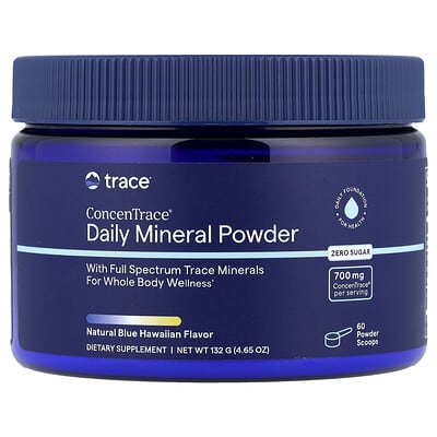 ConcenTrace®, Daily Mineral Powder, Natural Blue Hawaiian, 4.65 oz (132 g)