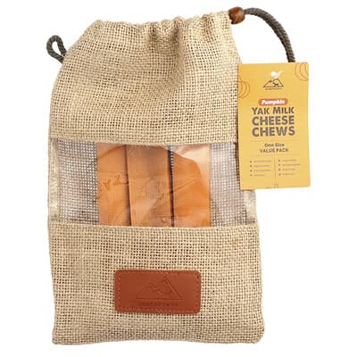 Yak Milk Cheese Chews для собак, Pumpkin, 3 Chews, 10.5 oz