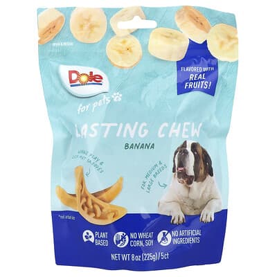 Dole for Pets Лакомство для собак средних и крупных пород, банан, 5 штук, 8 oz (225 g)