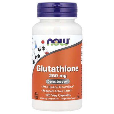 Глутатион, 250 mg, 120 вегетарианских капсул
