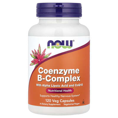 Коэнзим B-Complex с альфа-липоевой кислотой и CoQ10, 120 вегетарианских капсул