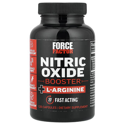 Добавка Force Factor Nitric Oxide Booster + L-Arginine, 120 капсул