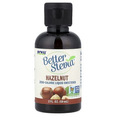 Жидкий подсластитель без калорий Better Stevia®, фундучный, 2 fl oz (59 ml)