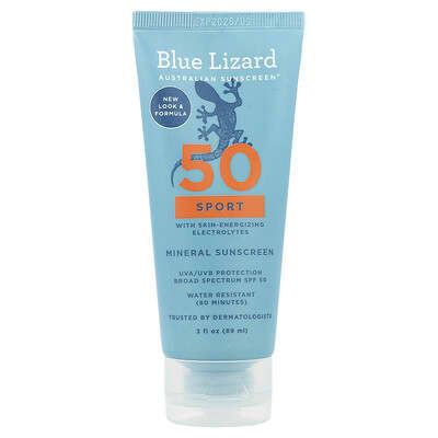 Sport Mineral Sunscreen, SPF 50, 3 fl oz (89 ml)