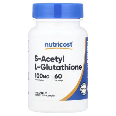 S-Acetyl L-Glutathione, 100 mg, 60 капсул