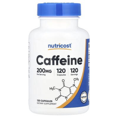 Caffeine, 200 mg, 120 капсул