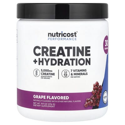Performance, Creatine + Hydration, Grape, 9.9 oz (276 g)