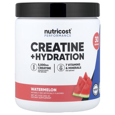 Performance, Creatine + Hydration, Watermelon, 9 oz (252 g)