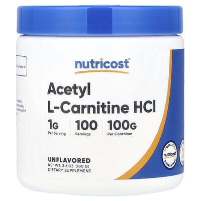 Acetyl L-Carnitine HCl, без вкуса, 3.6 oz (100 g)
