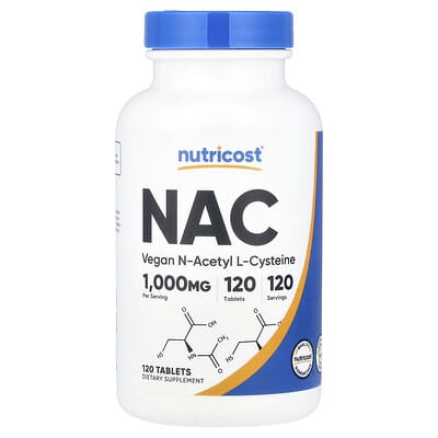 NAC, 1,000 mg, 120 таблеток