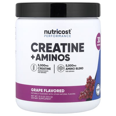 Performance, Creatine + Aminos, Grape, 13.3 oz (372 g)