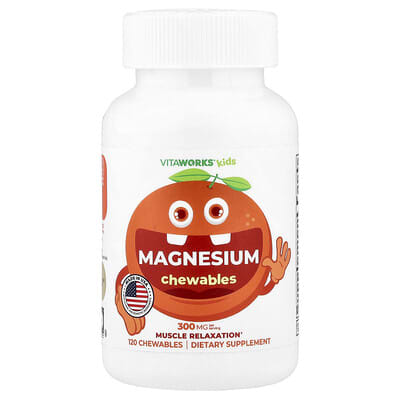 Детские жевательные витамины VitaWorks Magnesium, Orange, 120 Chewables