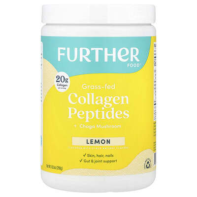 Коллаген Grass-Fed Peptides + Chaga Mushroom, Lemon, 10.5 oz (298 g)