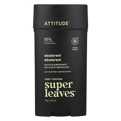 Super Leaves™, Aluminum-Free Deodorant, For Men, Matcha & Bergamot, 2.64 oz (75 g)