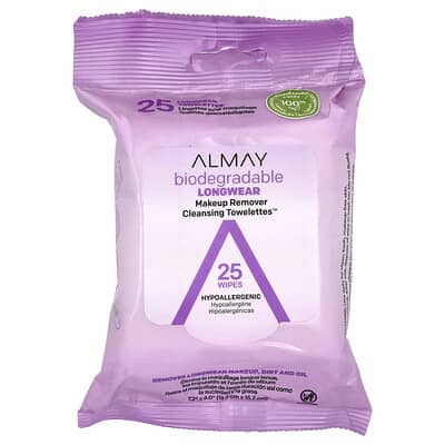 Almay очищающие салфетки для снятия макияжа Longwear, 25 шт.
