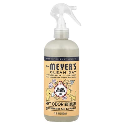 Нейтрализатор запаха домашних животных Mrs. Meyers Clean Day, Orange Blossom, 12 fl oz (355 ml)