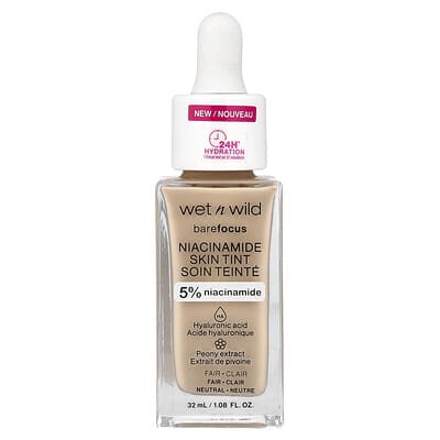 Barefocus, тонирующий крем для лица с ниацинамидом, 1116087 Fair, 1.08 fl oz (32 ml)