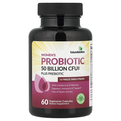 Futurebiotics Женский пробиотик Plus Prebiotic 60 вегетарианских капсул