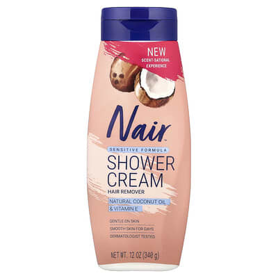 Крем для удаления волос Nair Sensitive Formula с кокосовым маслом и витамином E, 340 g