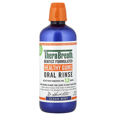 Ополаскиватель для полости рта TheraBreath Healthy Gums, Clean Mint, 33.8 fl oz (1 l)