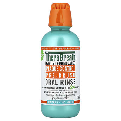 Plaque Control Pre-Brush Oral Rinse, Refreshing Mint, 16 fl oz (473 ml)