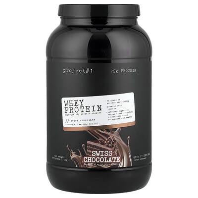 Whey Protein, High-Quality Protein Complex, Swiss Chocolate, 2 lbs (907 g)