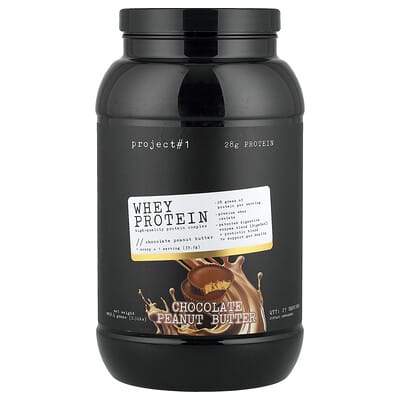 Project 1 Nutrition сывороточный протеин, шоколадно-арахисовая паста, 2.3 lbs (1,058.4 g)
