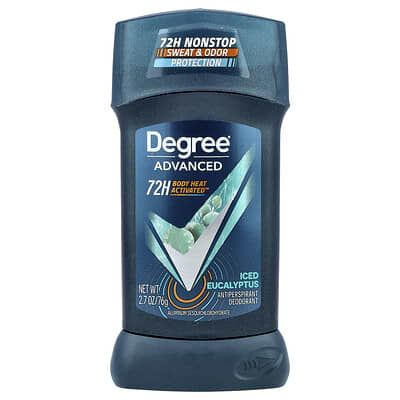 Advanced, 72H Body Heat Activated™, Antiperspirant Deodorant, Iced Eucalyptus, 2.7 oz (76 g)