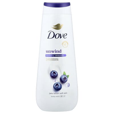 Dove Unwind гель для душа, Blueberry + Moon Milk, 20 fl oz