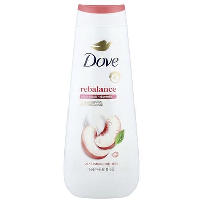 Гель для душа Rebalance Body Wash, белый персик + рисовое молоко, 20 fl oz