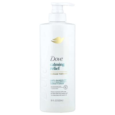 Шампунь + кондиционер Dove 2 в 1 для успокоения и против перхоти, 18 fl oz (532 ml)