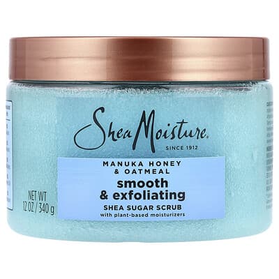 Скраб SheaMoisture Smooth & Exfoliating Shea Sugar Scrub, Manuka Honey & Oatmeal, 12 oz (340 g)