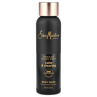 Очищающий гель для душа Calm & Clearing, африканское черное мыло, 18 fl oz (532 ml)