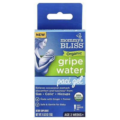 Mommy's Bliss Органическая вода для малышей, Paci Gel, 0.53 oz (15 g)