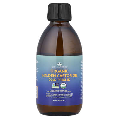 Organic Golden Castor Oil, Cold-Pressed, 8.45 fl oz (250 ml)