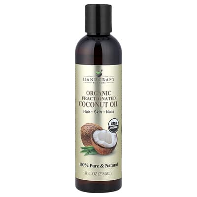 Органическое фракционированное кокосовое масло Handcraft Blends, 8 fl oz (236 ml)