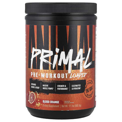 Primal™ Pre-Workout Loaded, Blood Orange, 17.7 oz (502.5 g)