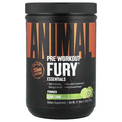 Fury® Essentials, Pre Workout,  Kiwi Lime, 17.98 oz (510 g)