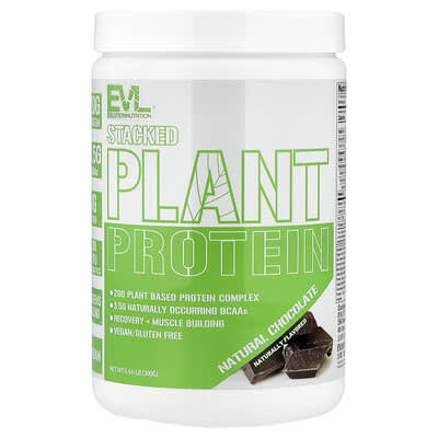 Stacked Plant Protein, Natural Chocolate, 0.66 lb (300 g)