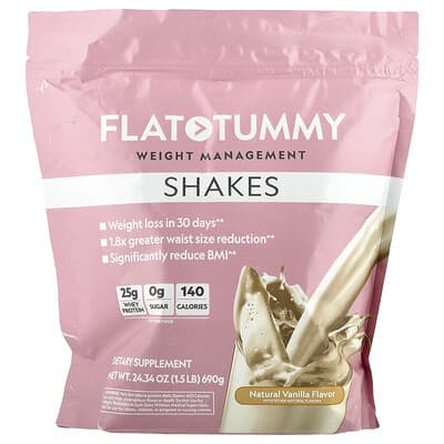 Shakes, Natural Vanilla, 1.5 lb (690 g)