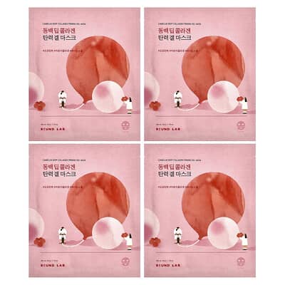 Round Lab Camellia Deep Collagen Firm Gel Beauty Mask, 4 шт, 34 g