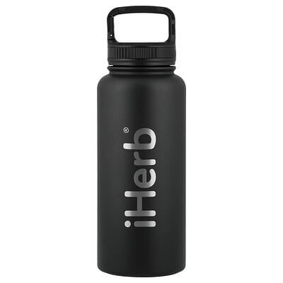 iHerb Bohtal спортивная бутылка, черная, 32 oz (960 ml)