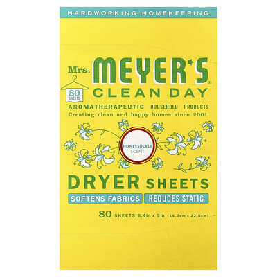 Dryer Sheets, Honeysuckle, 80 Sheets