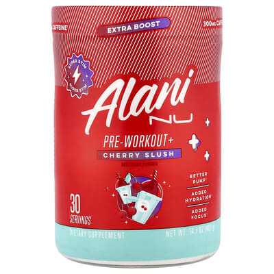Предтренировочный комплекс Alani Nu Pre-Workout+ Cherry Slush 14.1 oz (401 g)