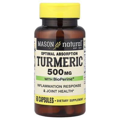 Mason Natural Turmeric с BioPerine®, 60 капсул