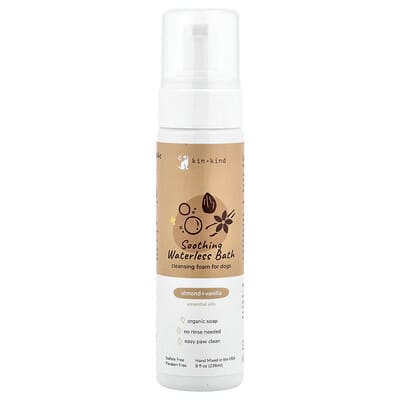 Kin+Kind очищающая пена для собак Almond + Vanilla 8 fl oz (236 ml)
