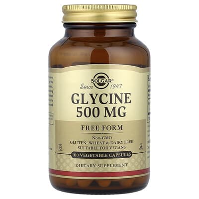 Глицин, 500 mg, 100 растительных капсул