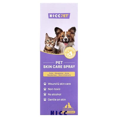 Спрей для ухода за кожей домашних животных, для собак и кошек, 3.4 fl oz (100 ml)