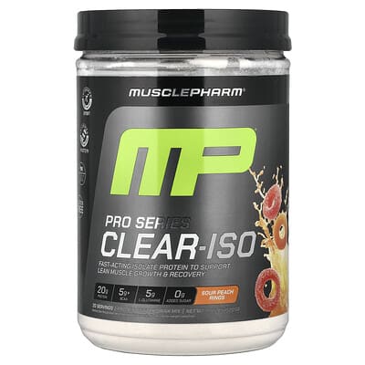 Протеиновый напиток MusclePharm Pro Series Clear-ISO, Sour Peach Rings, 1.14 lbs (520 mg)