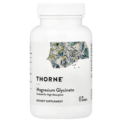 Магний глицинат Thorne, 90 капсул (120 мг на капсулу)